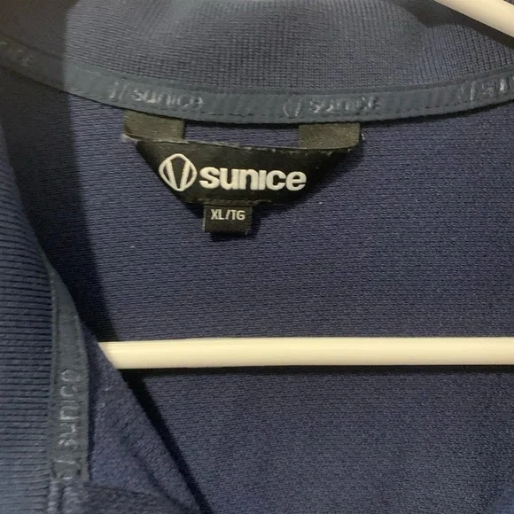 4/25$ Sunice XL Navy Polo Shirt 100% Cotton - Picture 2 of 4